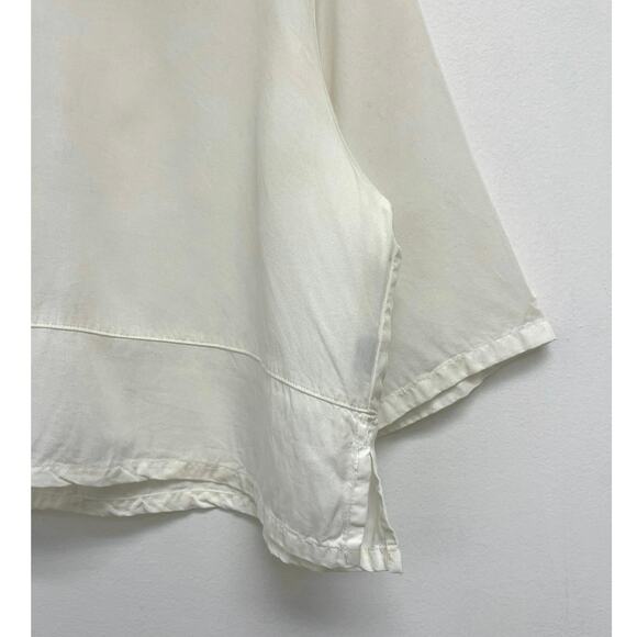 Bryn Walker Boxy Cropped Tencel Lagenlook Oversized Basic Lightweight Top Small - Picture 3 of 9